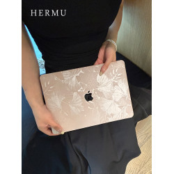 禾沐2026款M4創意M5pro14寸macbookair保護殼女生M1軟13寸適用蘋果電腦保護套m3皮質15筆電m2全包mac外殼16