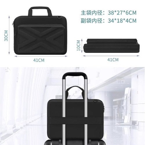硬殼筆記型電腦包適用蘋果華爲Matebook14寸小米聯想13寸防震單肩斜背收納包15.6寸拯救者17寸r9000遊戯本包