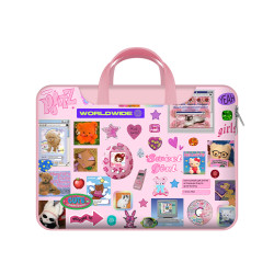 升級款手提斜背皮革電腦包男女適用蘋果Air13華爲matebook14聯想拯救者惠普戴爾小米17/16/15寸筆電內膽包