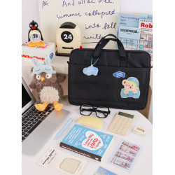 今日心情小睏熊手提筆記型電腦包女高顔值14寸16英寸高級感輕薄輕便單肩斜背通勤新款防摔防震可攜式掛式行李箱