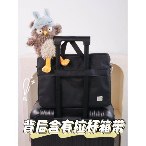 今日心情小睏熊手提筆記型電腦包女高顔值14寸16英寸高級感輕薄輕便單肩斜背通勤新款防摔防震可攜式掛式行李箱
