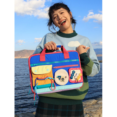 若素良品可愛學生通勤可攜式筆記型電腦手提公文收納包大小號14寸/16寸蘋果macbook華爲matebook