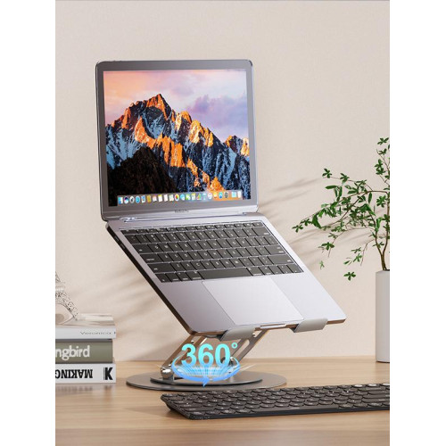 筆記型電腦支架360度旋轉可調節升降托架收納辦公平板支撐架