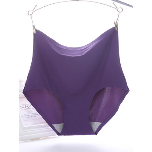 4條一片式無痕女內褲高腰收腹冰絲包臀塑身冰絲女士200斤三角內褲