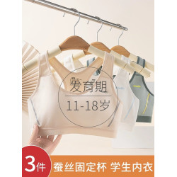 初高中學生運動內衣女跑步防震青春發育期少女文胸女大童薄款背心