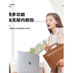 NAIDUN奈盾筆電手提包多功能輕便防水帶支架墊適用華爲蘋果13寸/16寸可攜式電腦包新款
