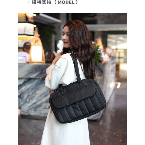 適用筆記型電腦包14寸手提女高顔值通勤單肩包蘋果macbookair/pro13.3聯想華爲15.6大容量16內膽