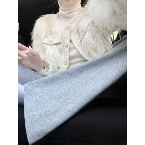 175高個子超長美式復古灰色微喇叭春季衛褲女拖地運動休閒瑜珈褲