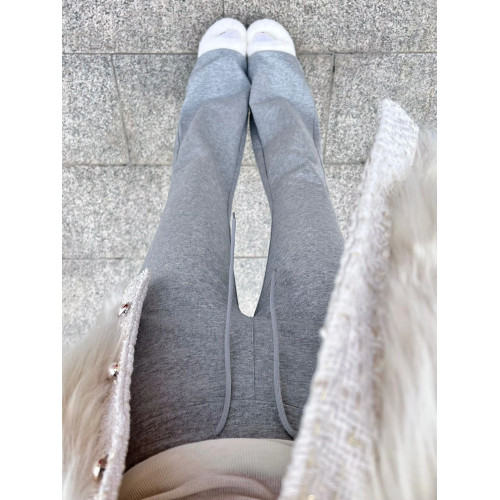 175高個子超長美式復古灰色微喇叭春季衛褲女拖地運動休閒瑜珈褲