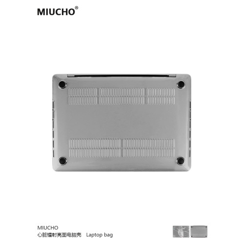 MIUCHO 心髒銀色電腦殼適用Neo蘋果26款M5鐳射air13透明macbook14磨砂pro原創設計防摔pro16寸防磕碰保護硬殼