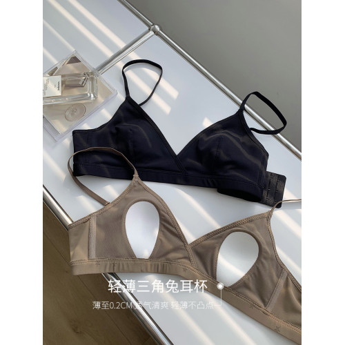 馨幫幫Bra 輕薄透氣兔耳杯小胸聚攏內衣女夏舒適防凸點無鋼圈文胸