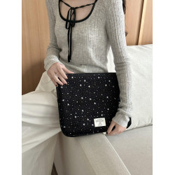 筆記型電腦包14寸2024新款韓國ins星星ipad包收納適用macbookair/pro13.3蘋果聯想華爲15.6內膽包16女