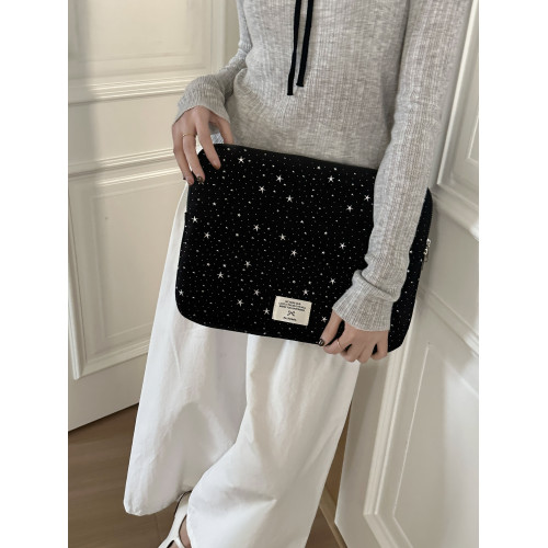 筆記型電腦包14寸2024新款韓國ins星星ipad包收納適用macbookair/pro13.3蘋果聯想華爲15.6內膽包16女