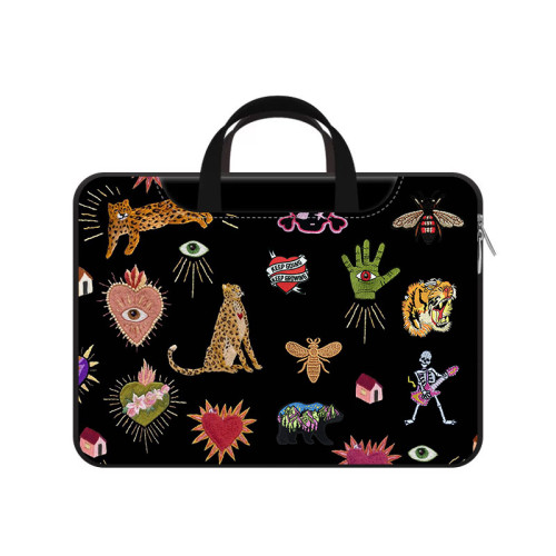 升級款手提斜背皮革電腦包男女適用蘋果Air13華爲matebook14聯想拯救者惠普戴爾小米17/16/15寸筆電內膽包