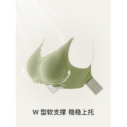 都市麗人果凍軟支撐內衣女撞色隱形無痕透氣文胸罩聚攏小胸無鋼圈