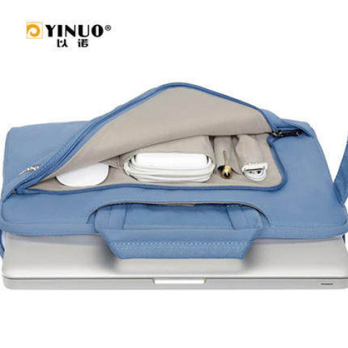 以諾適用於蘋果華爲12單肩14手提筆記型電腦包15.6包男女13.3寸