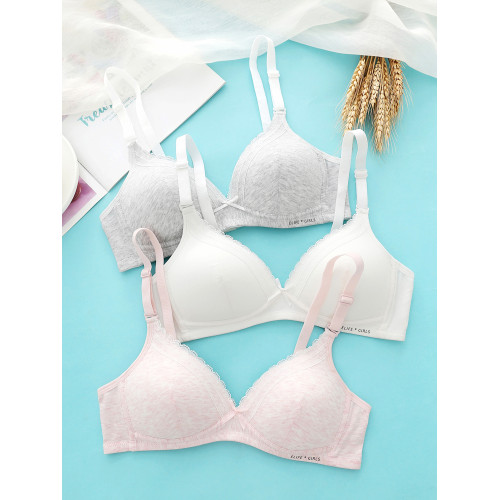 怡蘭芬少女內衣無鋼圈高中生發育期小胸聚攏青春期薄款大學生文胸
