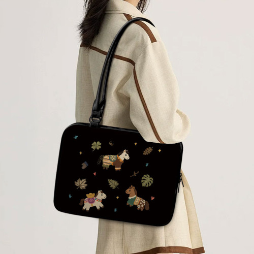 【趣物研所】卡通兔子可愛單肩包蘋果 iPad11寸14寸華爲MateBook適用加厚大容量防水分區防震收納保護套