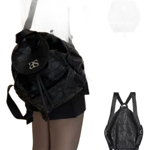 as雙肩包韓國小衆品牌2025新款時尚街頭大容量後後背包女書包