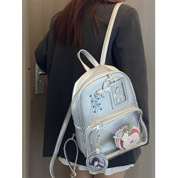 錢一波痛包｜絲帶雙肩包後後背包15cm娃包三寸小卡透明層書包學生上課