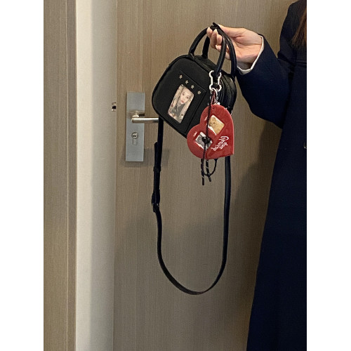 錢一波痛包｜啞光皮質放穀子吧唧小卡小方包二次元追星手提斜後後背包