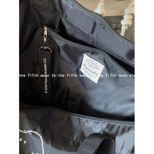 thefifthmoon可愛卡通小狗大容量旅行袋含可拆內袋衣物收納包可攜式