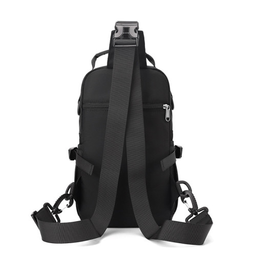 2025新款男士戶外胸包簡約百搭單肩斜後後背包多功能潮牌大容量單肩包