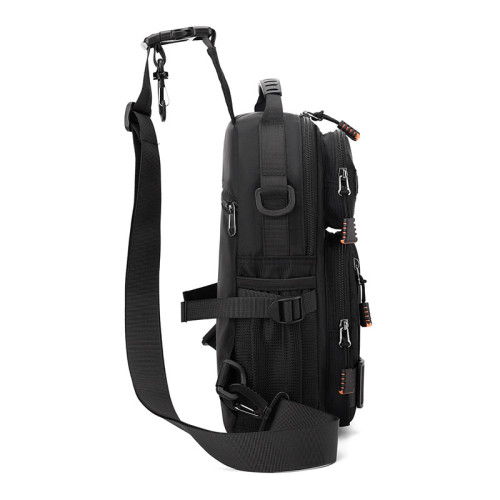 2025新款男士戶外胸包簡約百搭單肩斜後後背包多功能潮牌大容量單肩包