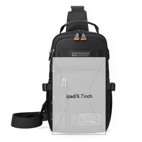 2025新款男士戶外胸包簡約百搭單肩斜後後背包多功能潮牌大容量單肩包