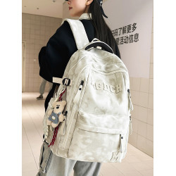 減負護脊寬背帶書包初中女生高中生男款雙肩包大學生旅行戶外後後背包