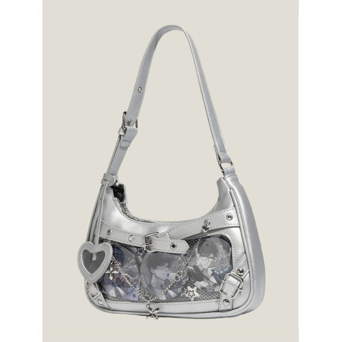 次域原創痛包斜背小食量月牙腋下痛單肩二次元漫展吧唧日常追星包