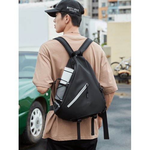 斜後後背包男單肩包可變雙肩戶外登山防水大容量弓箭包女運動胸包通勤