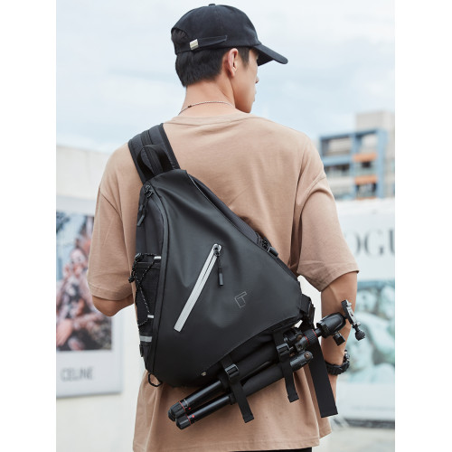 斜後後背包男單肩包可變雙肩戶外登山防水大容量弓箭包女運動胸包通勤