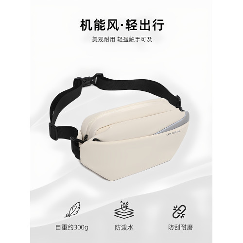 2025新款斜後後背包潮牌男女通勤胸包運動腰包休閒風單肩包機能騎行包