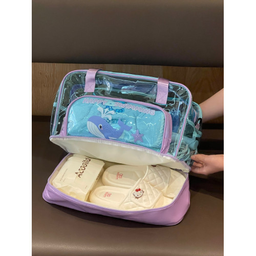 bubnob透明手提包女大容量防水沙灘包遊泳健身收納袋單肩斜後後背包潮 bubnob透明手提包女大容量防水沙灘包遊泳健身收納袋單肩斜後後背包潮