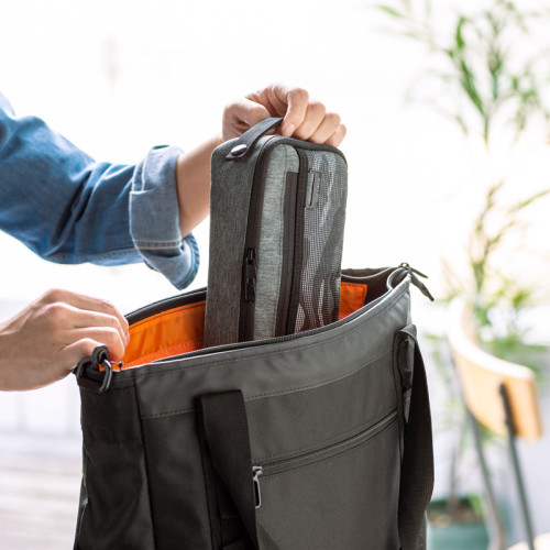 日本SANWA山業多功能收納包可攜式小包男手包充電器充手機數碼整理