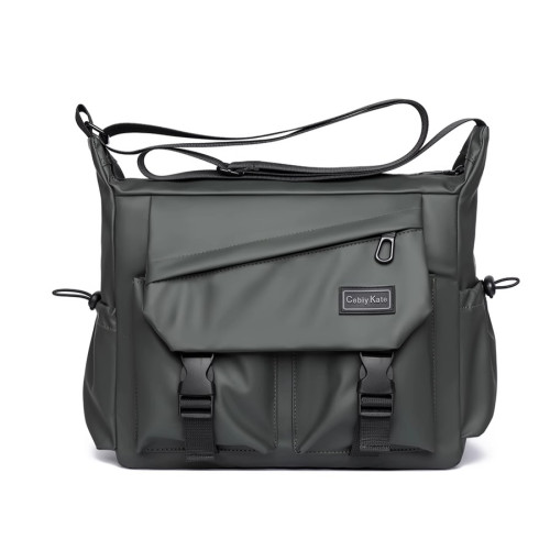 斜後後背包男款大容量運動機能風挎包登山工裝包單肩男包設計感郵差包