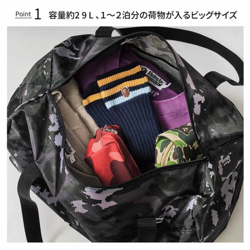 日單雜誌附錄潮牌手提包 可套拉桿旅行包 時尚運動包單肩包健身包