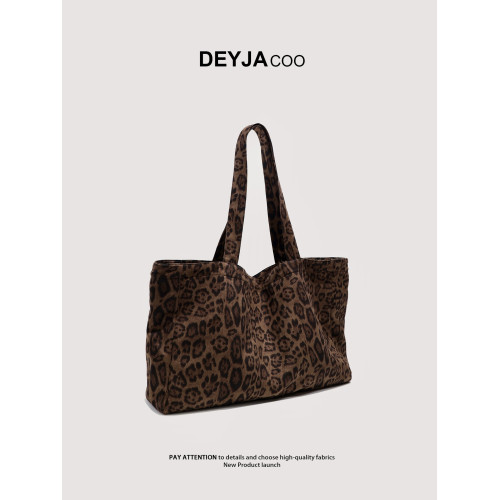 包包女2025秋冬新款麂皮絨豹紋帆布包大容量百搭單肩托特包通勤包 包包女2025秋冬新款麂皮絨豹紋帆布包大容量百搭單肩托特包通勤包