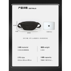 Fifteen Sixteen彈道尼龍斜背小腰包女潮ins運動胸包男手機包機能