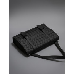 X&BV單肩包男真皮休閒編織男包斜後後背包繙蓋郵差包商務時尚牛皮後後背包