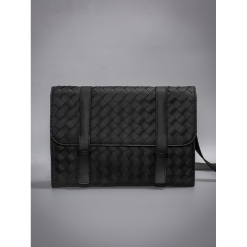 X&BV單肩包男真皮休閒編織男包斜後後背包繙蓋郵差包商務時尚牛皮後後背包