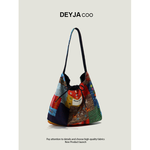 包包女2025春夏新款小衆韓系懶庸風單肩斜後後背包大容量牛仔帆布包