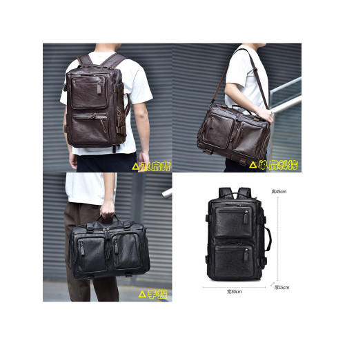 新款真皮男士雙肩包多功能日韓後後背包電腦包單肩斜後後背包旅行包潮bags