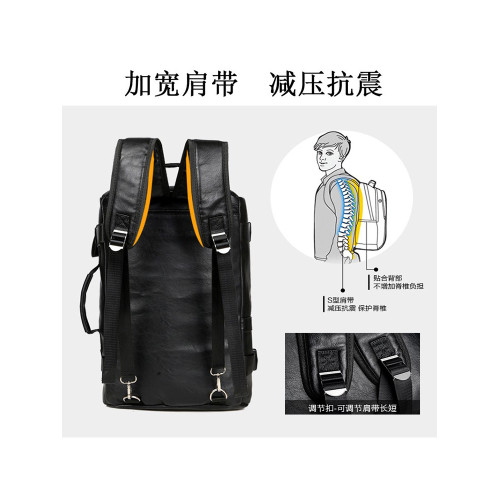 新款真皮男士雙肩包多功能日韓後後背包電腦包單肩斜後後背包旅行包潮bags