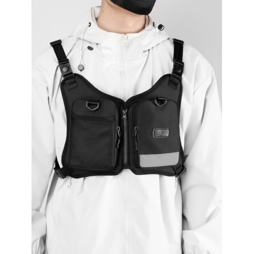 新款戶外運動騎行後後背包 牛津布迷彩夜跑包 街頭潮牌胸包