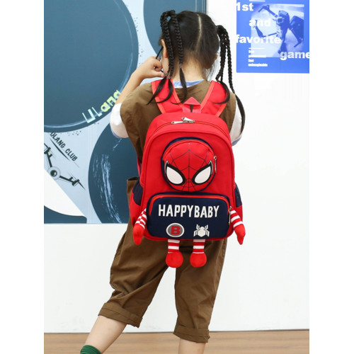 蜘蛛人書包出遊幼兒園男孩3-5嵗時尚可愛卡通兒童中大班雙肩後後背包4