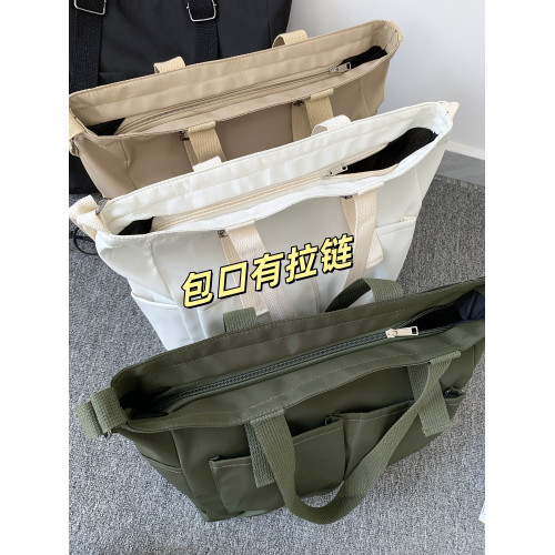 日韓通勤單肩尼龍帆布包男女大容量學生旅行拉鍊斜背手提書包袋潮 日韓通勤單肩尼龍帆布包男女大容量學生旅行拉鍊斜背手提書包袋潮