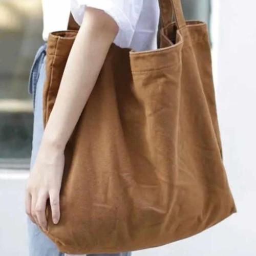 大容量帆布包女秋冬外出短途旅行包休閒上班通勤托特包手提購物袋