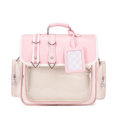 原創y2k痛包女生雙肩包斜後後背包男生大容量單肩包二次元吧唧包透明